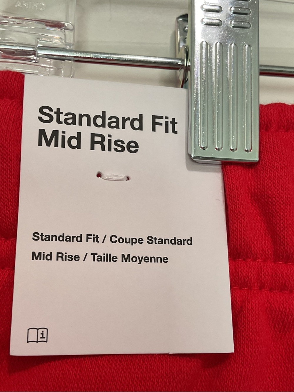 Nike Women's Red Elastic Waist Athletic Shorts with White Logo - Picture 3 of 5